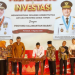 Penandatanganan kemitraan REI Kalbar dan FORKAS dalam misi dagang Jawa Timur-Kalimantan Barat